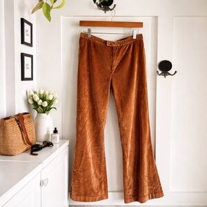 Vintage Banana Republic Rust Velvet Pants Bootcut 90s Minimal CBK Style